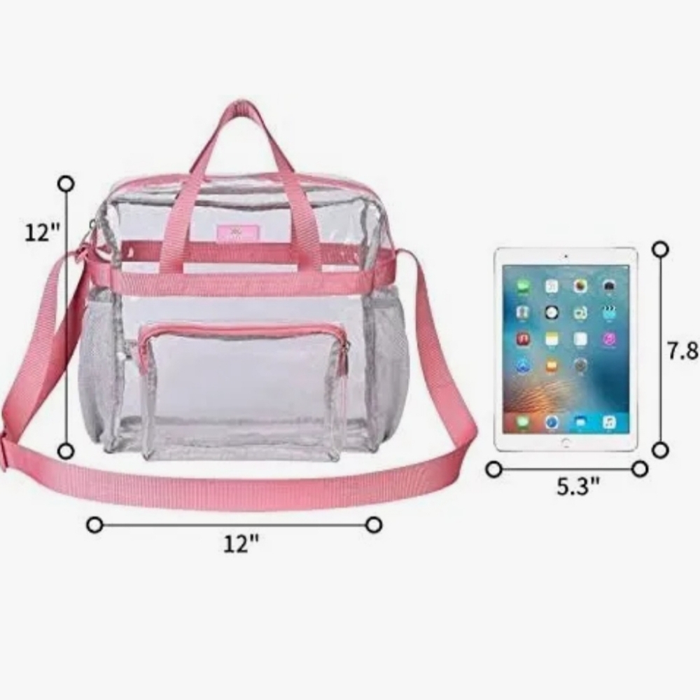 Maytree Pink Transparent Women Stadium Bag NWOT - Picture 10 of 10